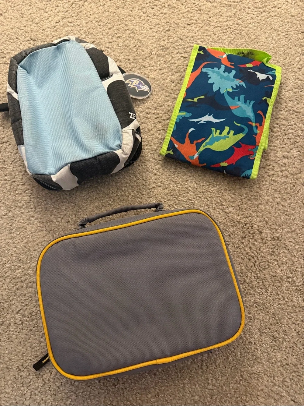 Set of 3 kids lunch bags boxes school